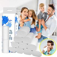 Lavany 12PCS Roll Toilet Paper New, Strong Soft 4-Ply Hygienic Roll Paper, 160 Sheets per Roll, Coreless Special Paper Towels Toilet Paper