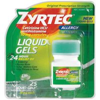 Zyrtec Allergy 24 Hour Liquid Gels 25ct WLM