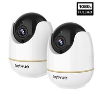 1080P Pet Camera - Home Camera 2 Way Audio, Baby Monitor Night Vision, Motion Detection, Home Camera Alexa, Indoor Camera, Camera Pet, Baby Camera with Cloud Storage (2 Pack)