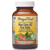 MegaFood, Men Over 40 One Daily, Daily Multivitamin and Mineral Dietary Supplement with Vitamins B, D and Zinc, Non-GMO, Vegetarian, 30 Tablets (30 Servings) (FFP)