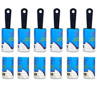 Mini Lint Roller for Travel Bulk with Refills ~ 12 Pack Portable Lint Remover for Clothes (960 Sheets)