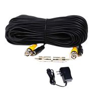 VideoSecu 50ft Feet Security Camera Video Power BNC RCA Extension Cable Wire and 12V DC 500mA Power Supply for CCTV DVR Home Surveillance System CBV50 MHT
