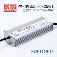 Meanwell HLG-320H-24 Power Supply - 320W 24V 13.34A - IP67