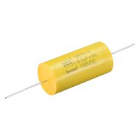 uxcell Film Capacitor 100V DC 18uF Round Axial Polypropylene Film Capacitor for Audio Divider Yellow