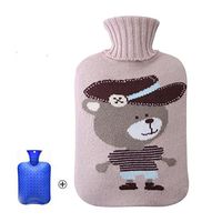 Classical Hot Water Bottle 1 Liter with Knit Cover