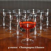 Box of 200-4 ounce Disposable Plastic Champagne Glasses