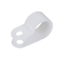 uxcell 200Pcs Nylon R-Type Cable Clamp Organizer Cord Clips for Wire Management 12.7mm White