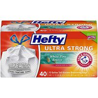 Hefty Ultra Strong Tall Kitchen Trash Bags - White Pine Breeze, 13 Gallon, 40 Count