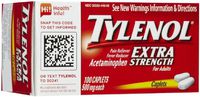 TYLENOL CAPSULE EXTRA STRENGTH 500mg - 100 Ct, Pack of 2