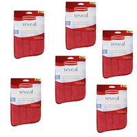 Rubbermaid - Reveal Mop Microfiber Cleaning Pad, 15-Inch, Red (6-Pack)