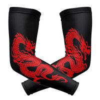 ZZKKO Red Dragon Cooling Arm Sleeves Cover Uv Sun Protection for Men Women Running Golf Cycling Arm Warmer Sleeves 1 Pair