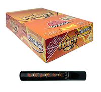 Herb Airtight Tube Pocket Protector with Juicy Jay's Orange 1.25 Flavored Hemp Rolling Papers 24 Count Box DC Crafts Nation- Tiki Man