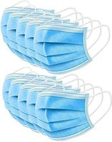 100 PCS Disposable Filter 3-ply Face Mask Personal Protection Dust-Proof Anti Spittle Eye Mask for Earloop