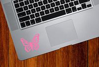 Yadda-Yadda Design Co. Butterfly - D1 - Vinyl Decal for Trackpad | Tablet | Laptop YYDC (2.25" w x 1.75" h) (Small, Pink)
