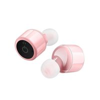 DZT1968 Mini Portable True Wireless Bluetooth Twins Stereo In-Ear Headset Earphone Earbuds (Pink)