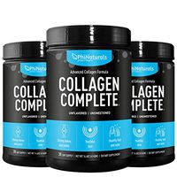 Hydrolyzed Collagen Complete Protein Powder – (Pack of 3) Kosher and Grass Fed Beef | Non-GMO Paleo & Keto Diet Friendly | Anti Aging Peptides | Bone Joints Support | Organic Supplement [Unflavored]