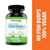 Vegan Omega 3 Supplement - Fish Oil Alternative Source for EPA & DHA Fatty Acids - for Joint Support & Immune System - Heart & Skin + Brain Health Booster - Marine Algal Formula - 120 Softgels