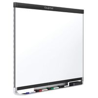 Quartet Magnetic Whiteboard, Porcelain, White Board, Dry Erase Board, 3' x 2', Black Frame, Prestige 2 Duramax (P553BP2)