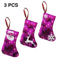 Christmas Stockings Gift Bag Water Pink Chrysanthemum Special for Funny Xmas Party