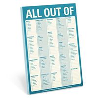 Knock Knock All Out Of Pad Grocery List Note Pad, 6 x 9-inches (Blue)