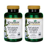 Swanson Tricalcium Complex with Vitamins D & K 100 Capsules (2 Pack)