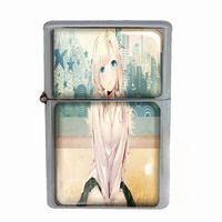 Wind Proof Dual Torch Refillable Lighter Anime Design-009