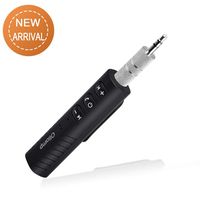 Bluetooth Receiver, Oliomp Wireless Bluetooth 4.1 Car Adapter & Bluetooth Car Aux Adapter, Receiver with Clips Design 3.5mm Stereo Output for Home Audio/Car System, Car Audio Stereo System(Black)