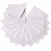 Tong Yue 50 Pack Jewelry Cleaning Cloth Polishing Cloth for Sterling Silver Gold Platinum,Grey