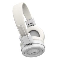 Wireless Headphones Over Ear with MIC, MUCRO Comfortable Stereo Bluetooth Headset Support Micro-SD/TF Card & 3.5mm Jack, Telescopic Headband,10H Playtime for Travel Work TV PC Cellphone - White