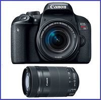 Canon EOS Rebel T7i DSLR Camera with 18-55mm STM IS Lens (USA Warranty) + Canon EF-S 55-250mm f/4-5.6 IS STM Lens