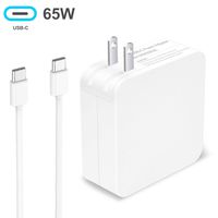 65W USB Type C Power Adapter Charger Compatible for Lenovo Yoga 910 2nd ThinkPad X1,HP Spectre x360 Pavilion Elite x2, MacBook 12-inch (2015 2016) Pro 15-inch (2017), Dell XPS 9250 9350 Supply Cord