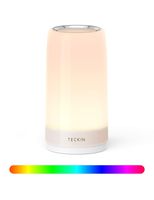 Table lamp LED Touch Bedside Lamp Nightstand lamp Night Lights,TECKIN Desk Lamps Dimmable 2800K-3100K Warm White Light & Color Changing RGB for Bedrooms,Living Rooms and Office