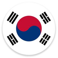 2 x 10cm/100mm South Korea Flag Vinyl Sticker Decal Laptop Travel Luggage Car iPad Sign Fun #9145