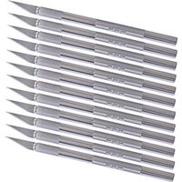 WA Portman 12 pc Craft Knife Set - Exacto Knives with Scalpel Sharp Blades - Works with Most X-Acto Blades - Essential for Your Cutting Carving Scrapbooking Utility Crafting Supplies Kit