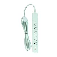Globe Electric 78503 Designer Series Power Strip, 6 Outlet with 2 USB, Mint