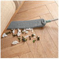 Evangelia.YM Telescopic Duster Microfiber Cleaning Brush with 1Replacement Head - Detachable Counter Duster Brush for Keyboard, Sofa Bed Furniture Bottom Fans Cars (Gray)