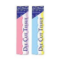 FLOMO Long Pastel Scalloped Die Cut Tissue Paper (2 Packs) Bridal, Bridal Party, Bridal Shower, Bachelorette Party, Wedding, Wedding Party,