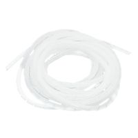 10mm x 6M Spiral Wrap Wrapping Band Wire Cable Zip Organizer White