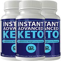 Instant Advanced Keto 3 Bottle Pack Natural Pure Ketones BHB Ketogenic Weight Loss Pills 60 Capsules 800 MG GO BHB Salts to Help Your Body Enter Ketosis More Quickly