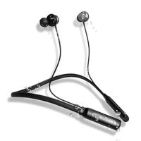 OKCSC Neckband Wireless Bluetooth Headphones Waterproof Headset Magnet Stereo Earphones Sport with Mic for Most Mobile Phone & Other with Bluetooth Devices （Black）