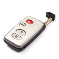 New Uncut Keyless Entry New 4/3+panic Buttons Smart Insert Blade Remote Key FOB Case Shell for 2007 2008 2009 2010 Toyota Avalon