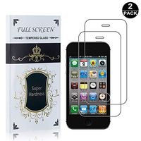 Screen Protector Compatible with iPhone 4 / iPhone 4s, UNEXTATI Premium HD Easy Install Tempered Glass Screen Protector Film for iPhone 4 / iPhone 4s, 2 Pack