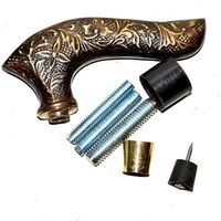 Brass Black Handle Designer Canes~Antique Head Walking Stick With Fitting