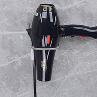 LOSYU Ultra-Light Hair Dryer Rack, Wall Mount Simple Style 304 Stainless Steel Shower Organizer, No Drilling Hair Dryer Holders for Bathroom Hotel