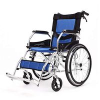 Wheelchair Medical Equipment Thick Aluminum, Folding/Lightweight/Hand Push/Elderly Portable/Travel/Scooter/Disabled, Lightweight 100KG Wide for Adults ELD