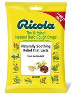 Ricola Original Natural Herb Cough Suppressant Throat Drops, 50 Drops, Fights Coughs Naturally, Soothes Throats, Naturally Soothing Relief