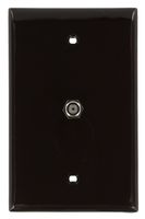 Leviton 40539-MB Midsize Video Wall Jack, F Connector, Brown