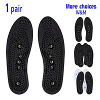 MindInsole Acupressure Magnetic Massaging Insoles - Massage Reflexology Plantar Fasciitis Pain Relief Breathable Deodorant Comfort Bamboo Charcoal Silicone Insoles for Men and Women