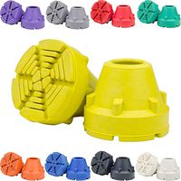 SureTip Yellow Crutch Tips & Cane Tip (Pair of 2) – 1 Size Fits All 3/4" 7/8” Inch - Extreme Grip Heavy Duty Universal Sizing Crutches Shafts Longest Lasting High Performance Rubber Non-Slip