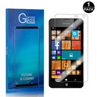 Tempered Glass Screen Protector Compatible with Microsoft Lumia 650, UNEXTATI Premium Scratch Resistant Screen Protector, HD Clear Tempered Glass Film for Microsoft Lumia 650, 1 Pack